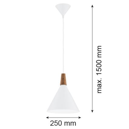 Argon 8630 - Luster na lanku KEGEL 1xE27/15W/230V biela