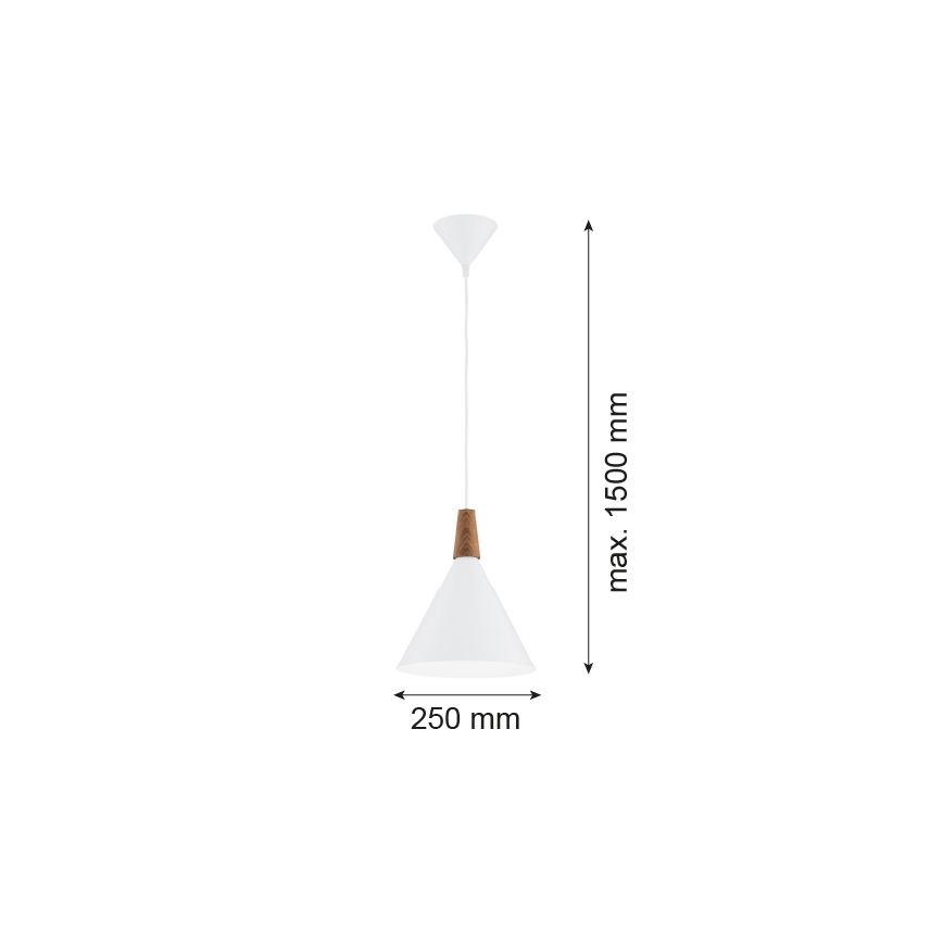 Argon 8630 - Luster na lanku KEGEL 1xE27/15W/230V biela