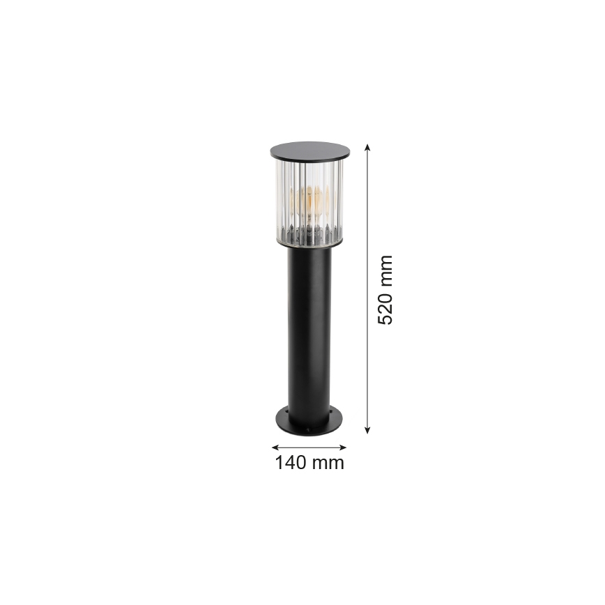 Argon 8749 - Vonkajšia lampa NORFOLK 1xE27/15W/230V IP44 52cm čierna