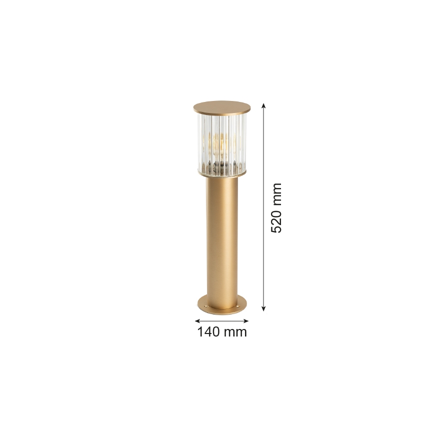 Argon 8753 - Vonkajšia lampa NORFOLK 1xE27/15W/230V IP44 52cm zlatá