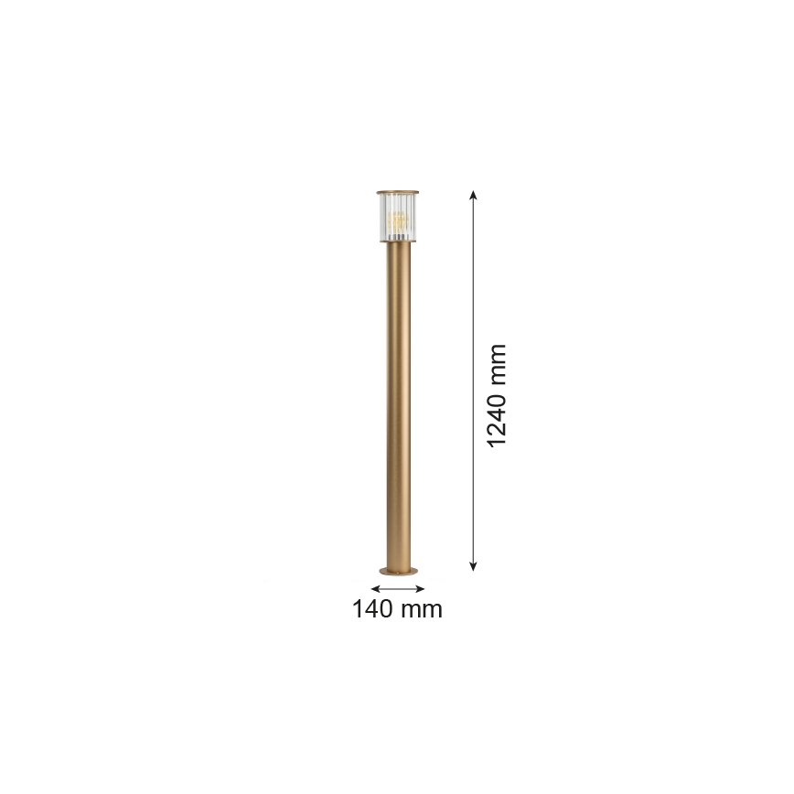 Argon 8754 - Vonkajšia lampa NORFOLK 1xE27/15W/230V IP44 124cm zlatá