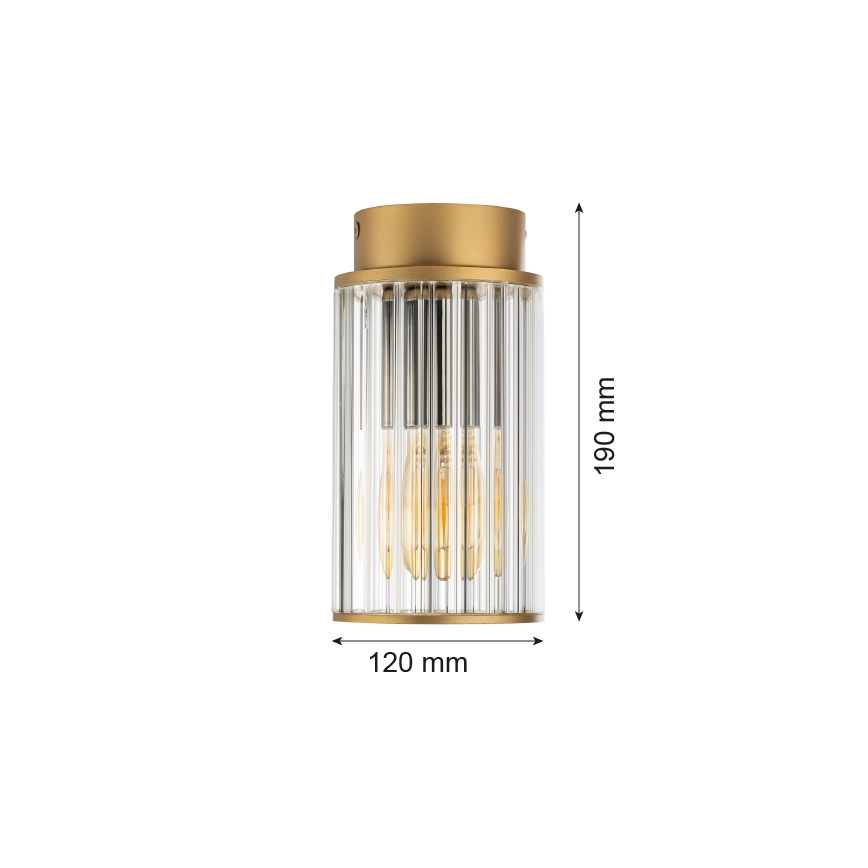 Argon 8774 - Vonkajšie stropné svietidlo NORFOLK 1xE27/15W/230V IP44 zlatá