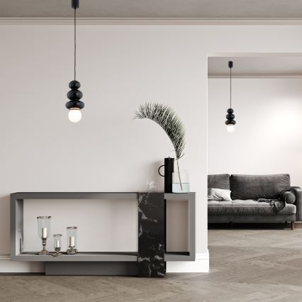 Argon 8788 - Kúpeľňový luster na lanku ORLANDO PLUS 1xG9/6W/230V IP44 čierna