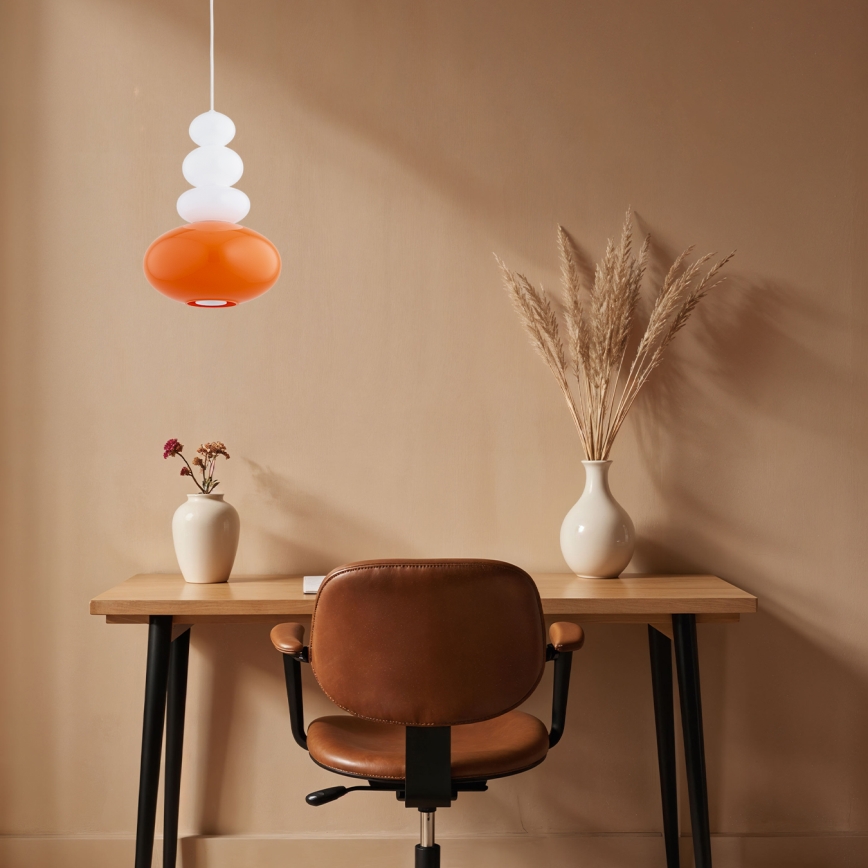 Argon 8822 - Luster na lanku DIEGO 1xGU10/5W/230V biela/oranžová