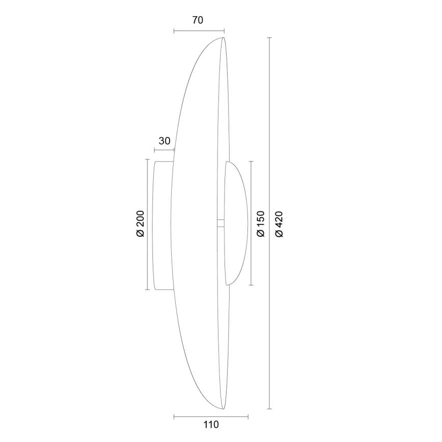 Argon 8866 - LED nástenné svietidlo BOLTON LED/12,5W/230V 3000K terakotová