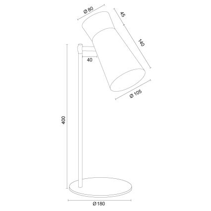 Argon 8875 - Stolová lampa LORD 1xE14/7W/230V čierna