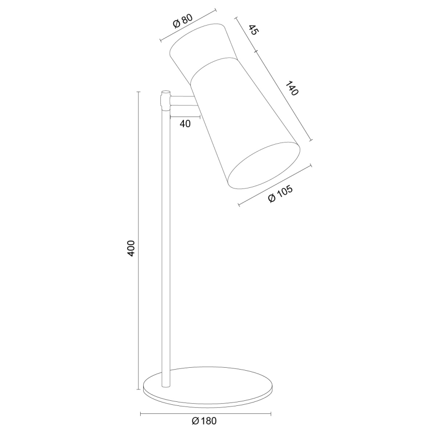 Argon 8875 - Stolová lampa LORD 1xE14/7W/230V čierna