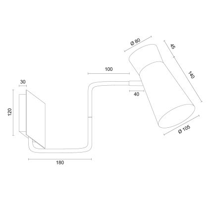 Argon 8882 - Nástenné svietidlo LORD 1xE14/7W/230V terakotové