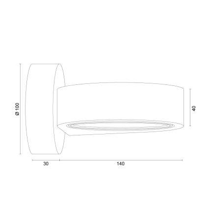 Argon 8902 - Nástenné svietidlo LOTUS 1xGX53/12W/230V terakotové