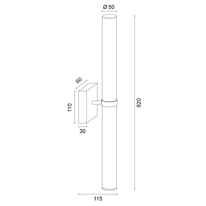 Argon 8925 - LED kúpeľňové osvetlenie zrkadla BATUMI LED/24W/230V 3000K IP44 lesklý chróm