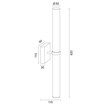 Argon 8926 - LED kúpeľňové osvetlenie k zrkadlu BATUMI LED/24W/230V 3000K IP44 zlatá