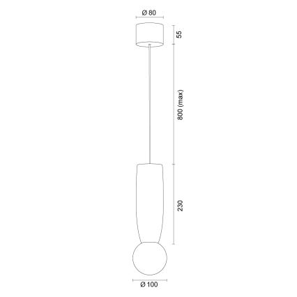 Argon 8938 - Luster na lankách BOLL 1xG9/6W/230V biela