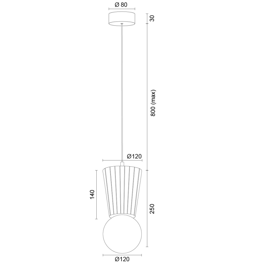 Argon 8952 - Kúpeľňové závesné svietidlo na lane VOLANTE 1xG9/6W/230V IP44 hnedé