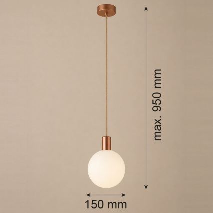Argon 9006 - Vonkajší luster na lanku ORE 1xG9/6W/230V IP44 medená