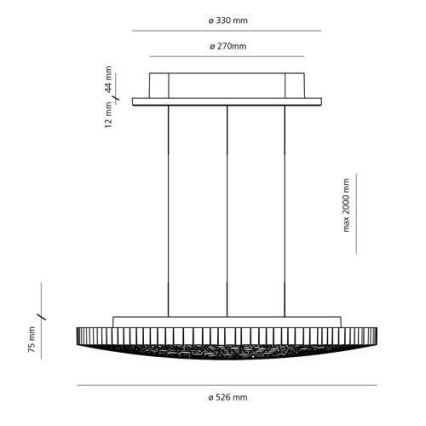 Artemide 0213010APP - LED Stmievateľný luster na lanku CALIPSO LED/50W/230V 3000K