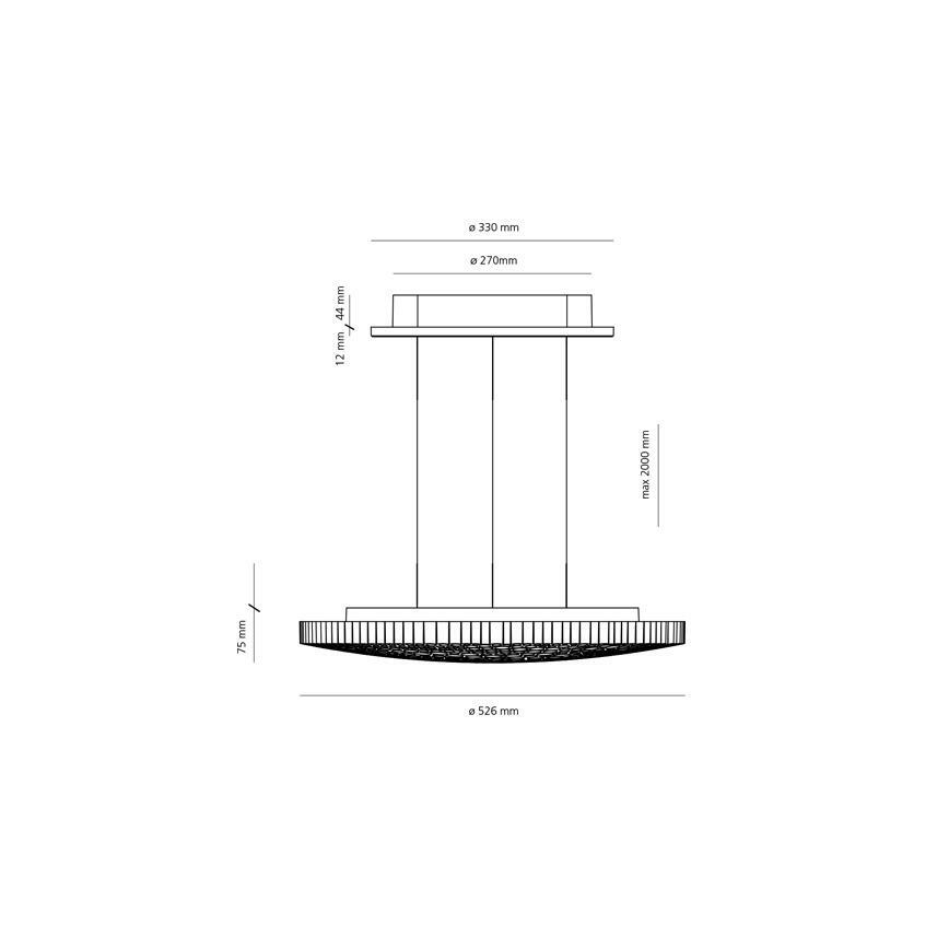 Artemide 0213010APP - LED Stmievateľný luster na lanku CALIPSO LED/50W/230V 3000K