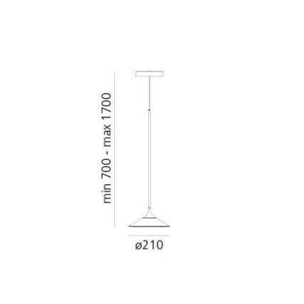 Artemide 0351030A - LED Luster na lanku ORSA LED/8,5W/230V 3000K pr. 21 cm