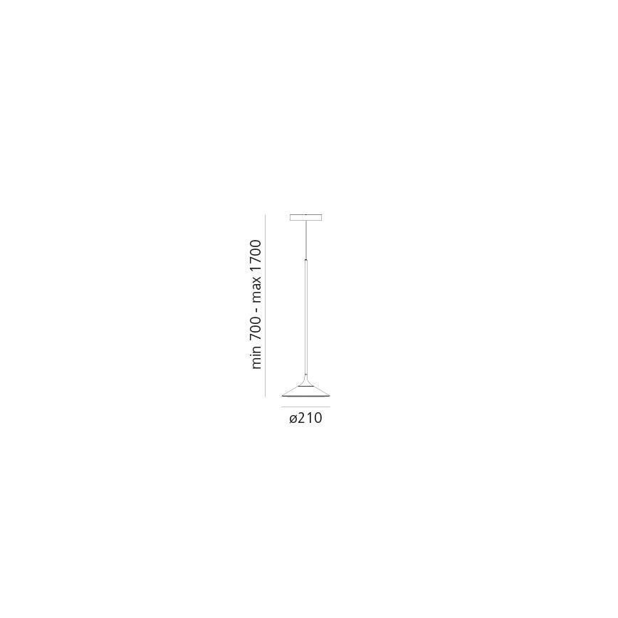 Artemide 0351030A - LED Luster na lanku ORSA LED/8,5W/230V 3000K pr. 21 cm