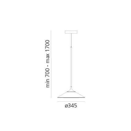 Artemide 0352030A - LED Stmievateľný luster na lanku ORSA LED/20W/230V 3000K pr. 24,5 cm