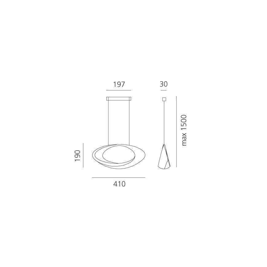 Artemide 1182010A - LED Stmievateľný luster na lanku CABILDO LED/44W/230V 3000K
