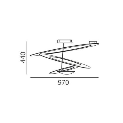 Artemide 1253110A - LED Stmievateľné stropné svietidlo PIRCE LED/44W/230V 3000K biela
