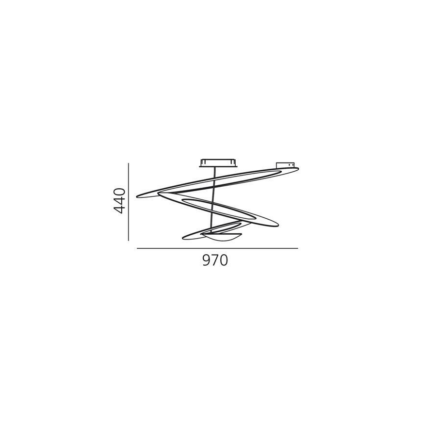 Artemide 1253110A - LED Stmievateľné stropné svietidlo PIRCE LED/44W/230V 3000K biela
