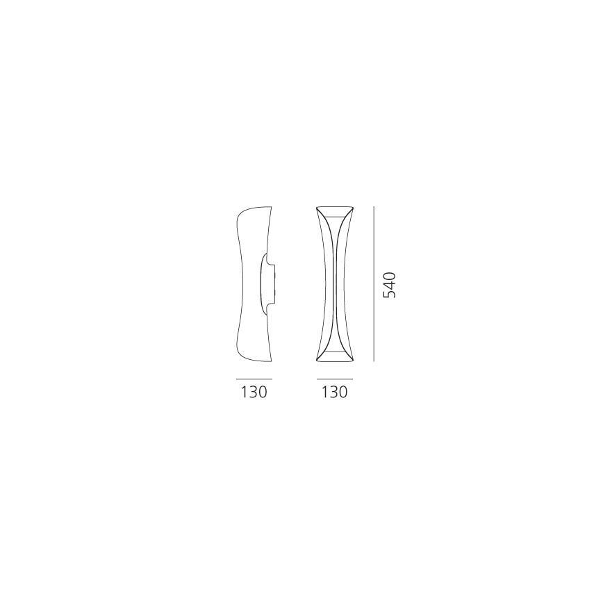 Artemide 1373010A - Nástenné svietidlo CADMO 2xGU10/10W/230V čierna