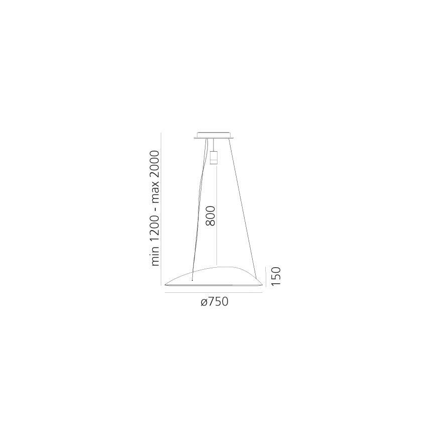 Artemide 1402010APP - LED RGBW Stmievateľný luster na lanku AMELUNA LED/45W/230V 3000K