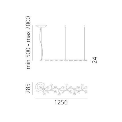 Artemide 1578050APP - LED Stmievateľný luster na lanku NET LED/45W/230V 3000K