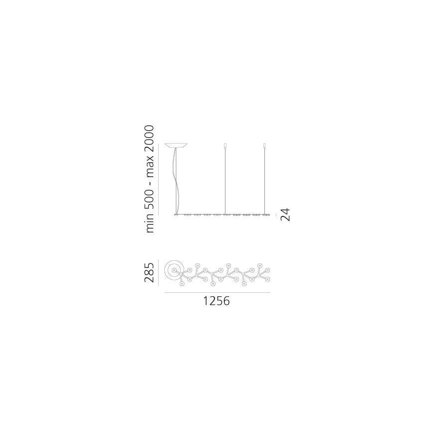 Artemide 1578050APP - LED Stmievateľný luster na lanku NET LED/45W/230V 3000K