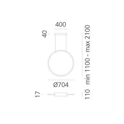 Artemide 1992210APP - LED Stmievateľný luster na lanku DISCOVERY LED/50W/230V 2700-6500K antracit