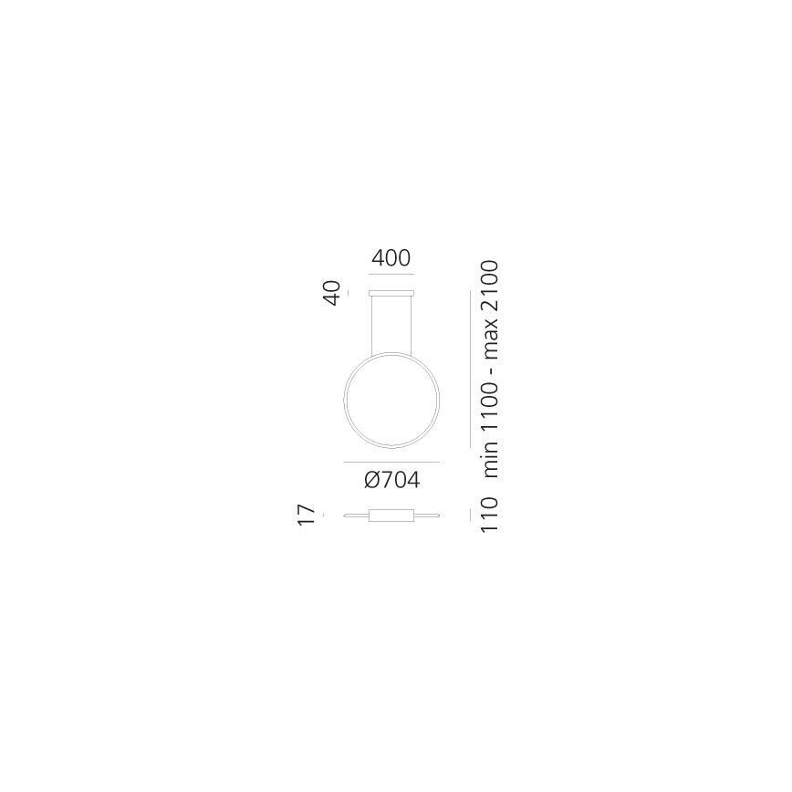 Artemide 1992210APP - LED Stmievateľný luster na lanku DISCOVERY LED/50W/230V 2700-6500K antracit