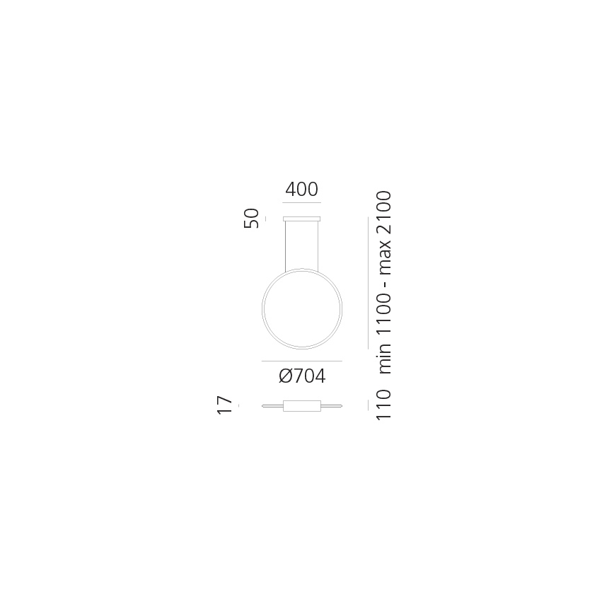 Artemide 1992230IN1APP - LED Stmievateľný luster na lanku DISCOVERY LED/42W/230V 2700K čierna