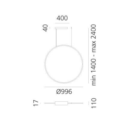 Artemide 1993260APP - LED Stmievateľný luster na lanku DISCOVERY LED/71W/230V 2700-6500K bronzová