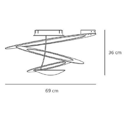 Artemide - Stmievateľné stropné svietidlo PIRCE MINI 1xR7s/330W/230V