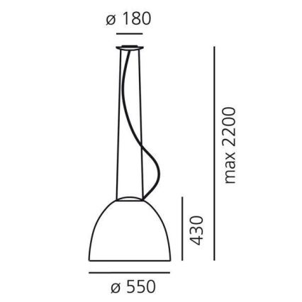 Artemide AR A242100 - Luster na lanku NUR 1xE27/205W/230V