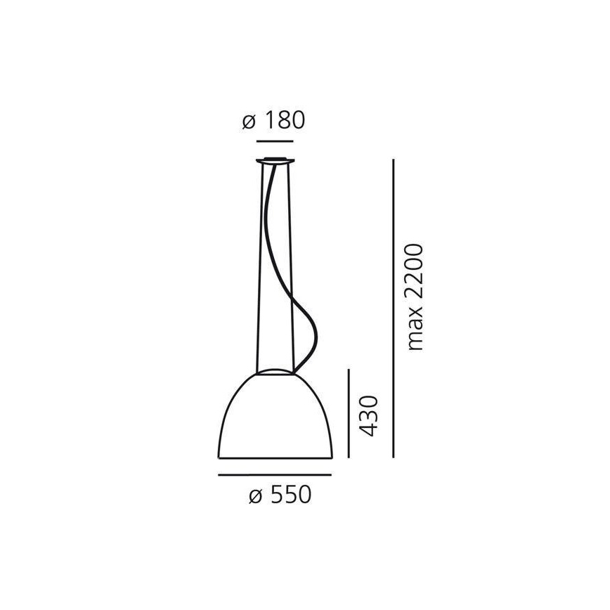 Artemide AR A242100 - Luster na lanku NUR 1xE27/205W/230V