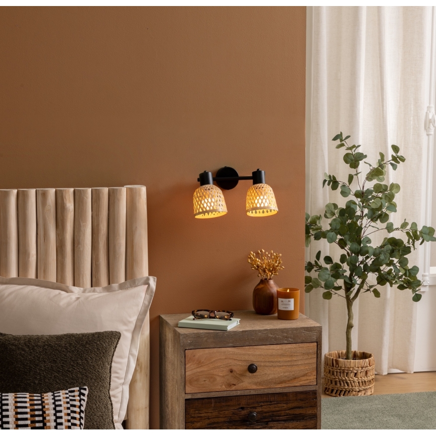 Atmosphera - Bodové svietidlo LIO 2xE14/25W/230V bambus