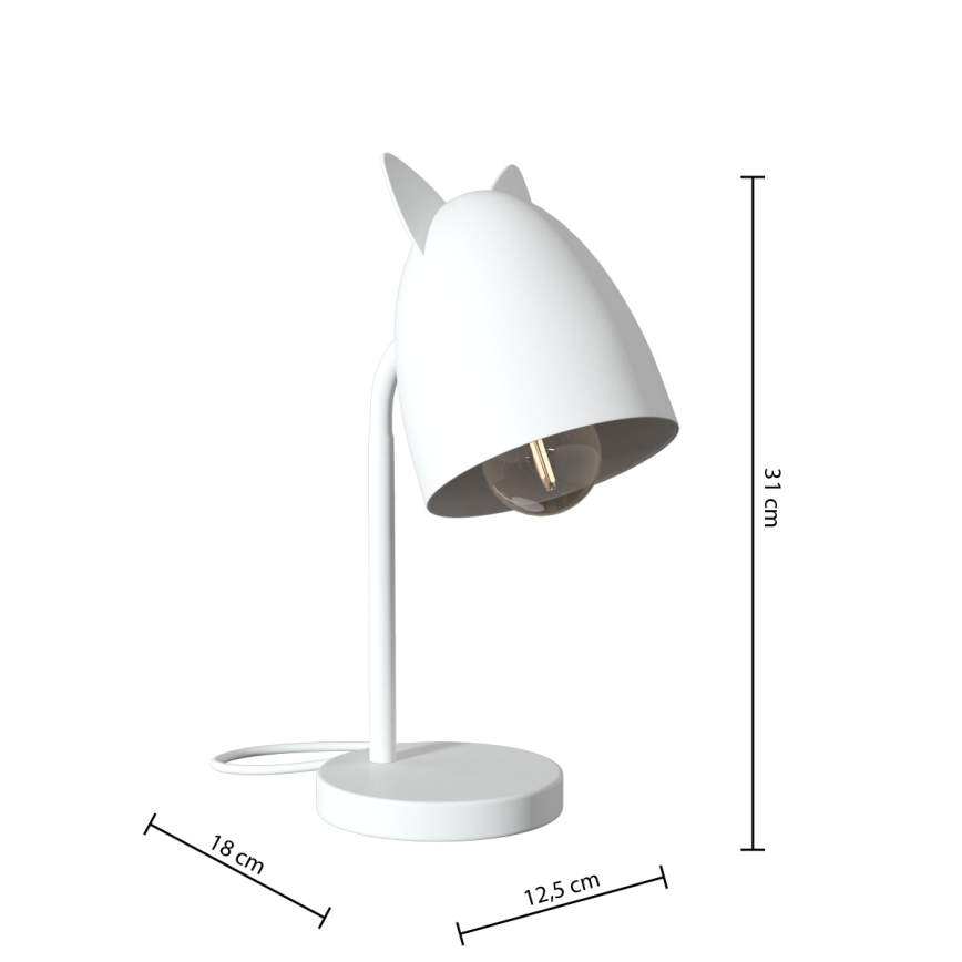 Atmosphera - Detská stolná lampa OREILLES 1xE14/40W/230V biela