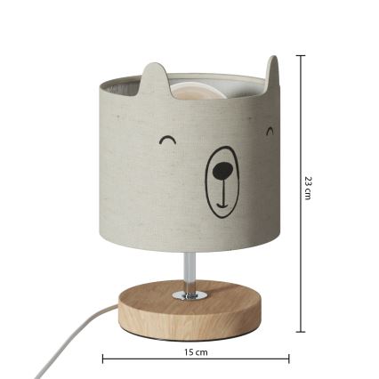 Atmosphera - Detská stolová lampa TOXEY 1xE14/25W/230V medvedík
