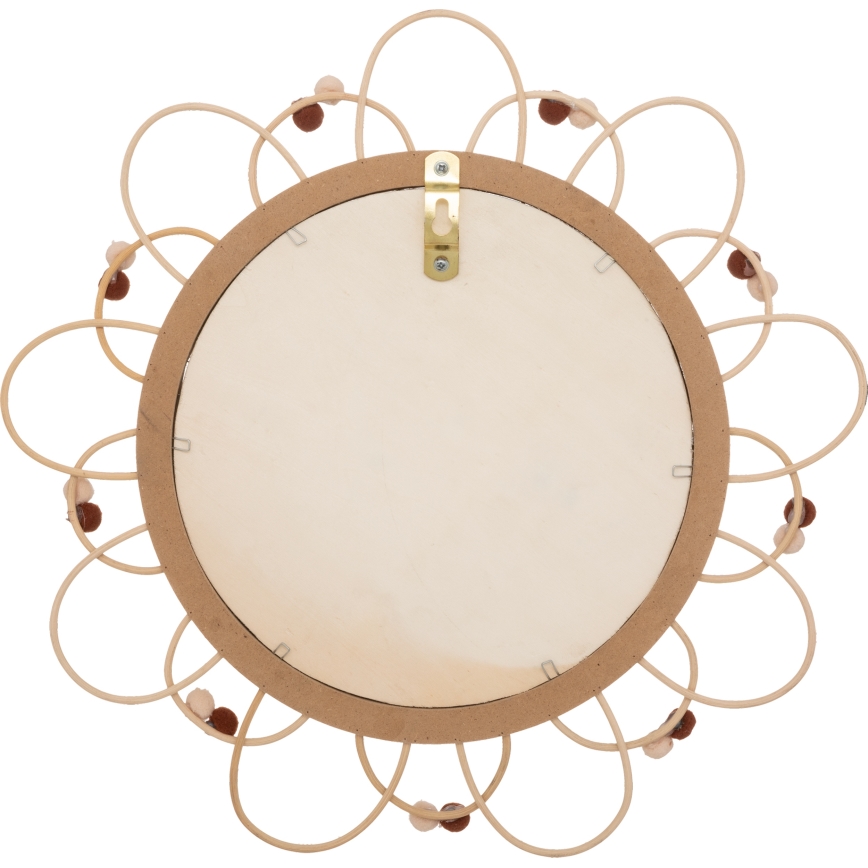 Atmosphera - Detské nástenné zrkadlo CAMPAIN pr. 38 cm ratan