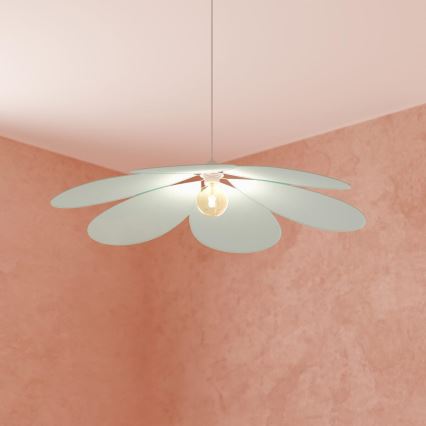 Atmosphera - Detský závesný luster na lanku PETAL 1xE27/40W/230V, priemer 72 cm, mintový