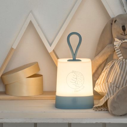 Atmosphera - LED dotykové detské dobíjateľné nočné svetlo RABBIT, LED/3,7 V 1200 mAh, modré
