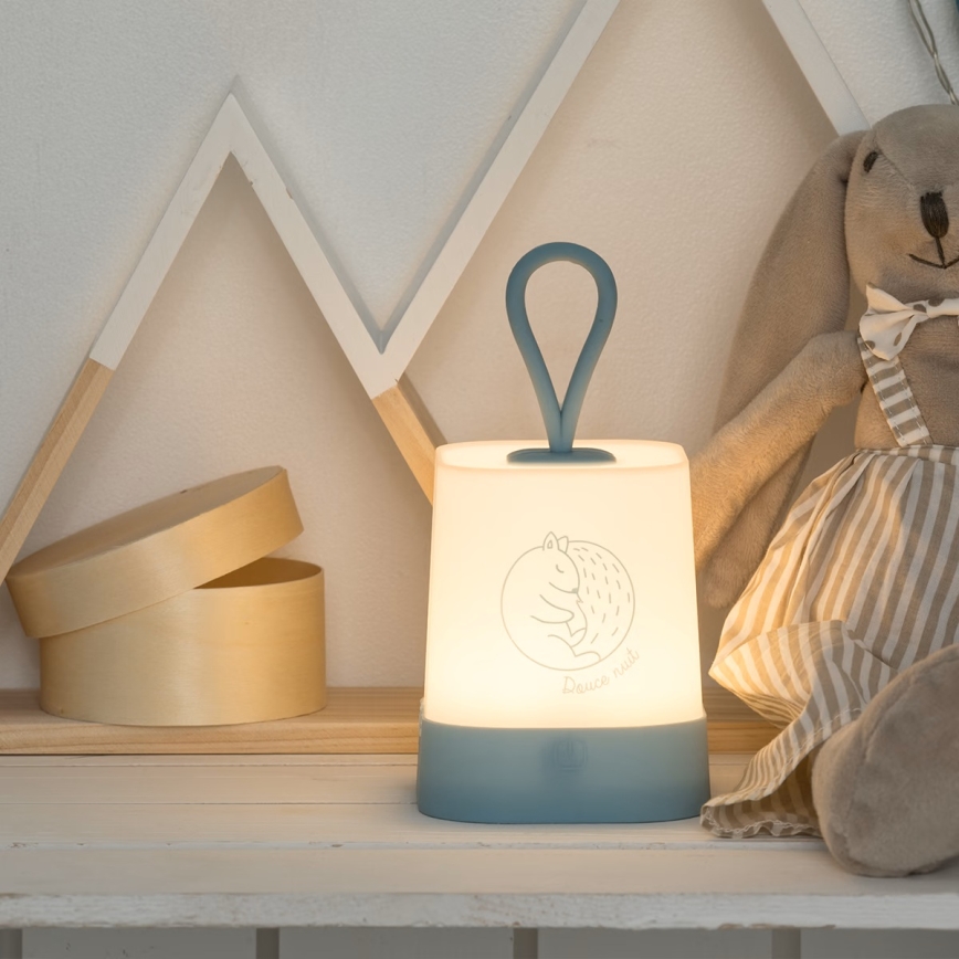 Atmosphera - LED dotykové detské dobíjateľné nočné svetlo RABBIT, LED/3,7 V 1200 mAh, modré