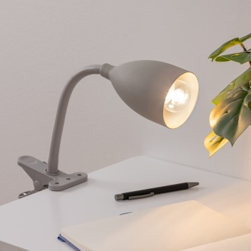 Atmosphera - Lampa s klipom SILY 1xE14/7W/230V šedá