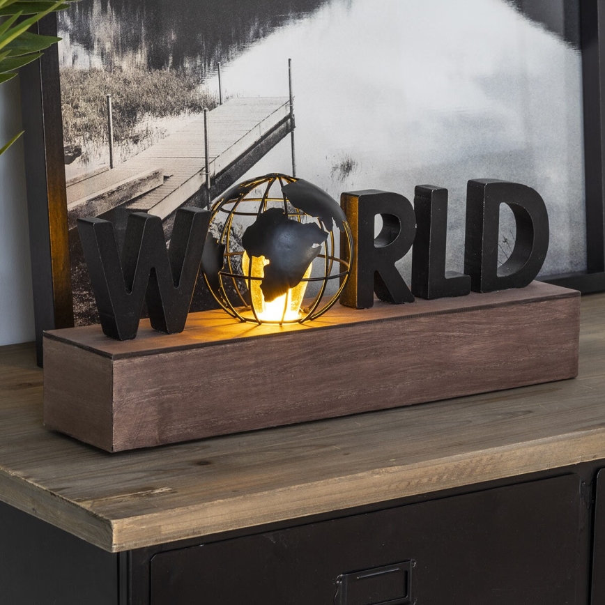 Atmosphera - LED Dekorácia WORLD LED/2xAAA