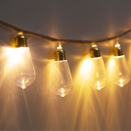 Atmosphera - LED Dekoračná reťaz GIRLANDA 10xLED/2xAA 1,65m teplá biela