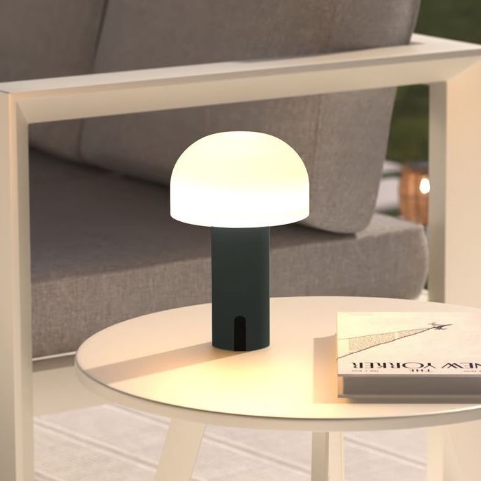 Atmosphera - LED Nabíjacia vonkajšia dotyková stolná lampa JANY LED/3,7V 22 cm 2200 mAh IP44 čierna