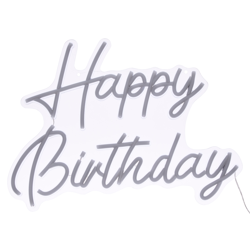Atmosphera - LED neónová nástenná dekorácia HAPPY BIRTHDAY LED/5V