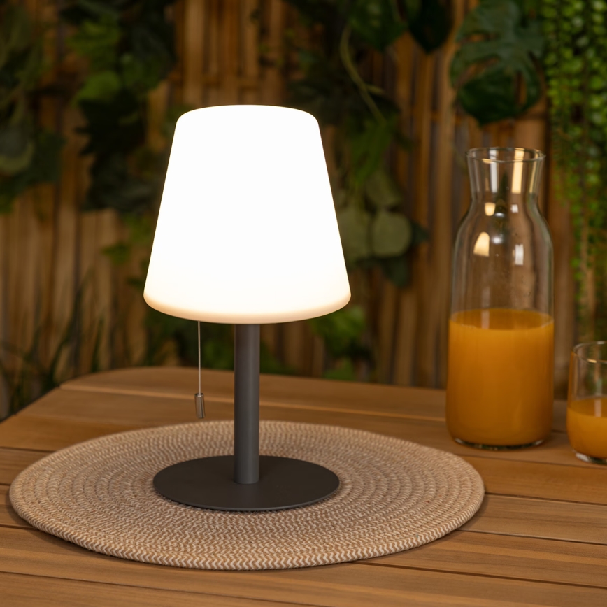 Atmosphera - LED RGBW Nabíjacia vonkajšia stolná lampa ZACK LED/3,7V 1200 mAh IP44 čierna